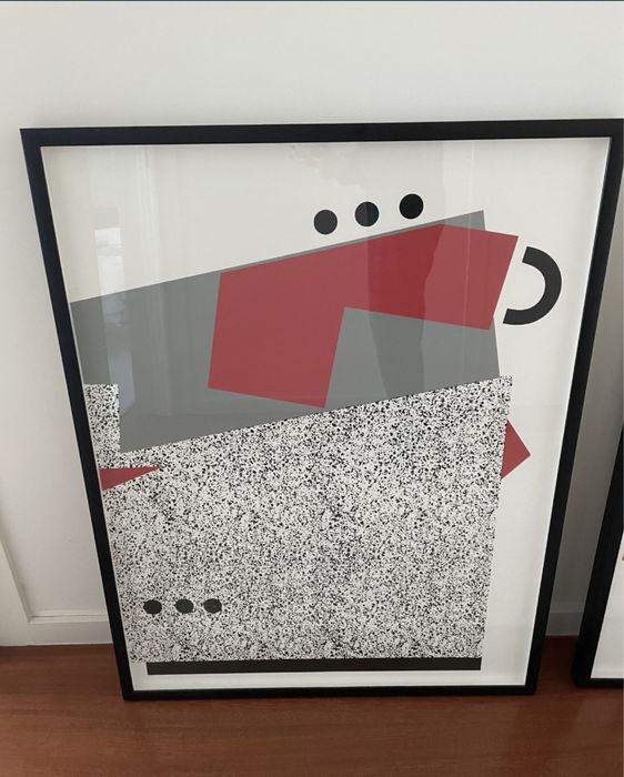 Quadros grandes decorativos moldura preta