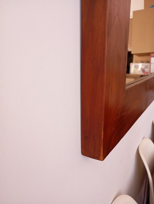 Espelho rectangular moldura madeira maciça
