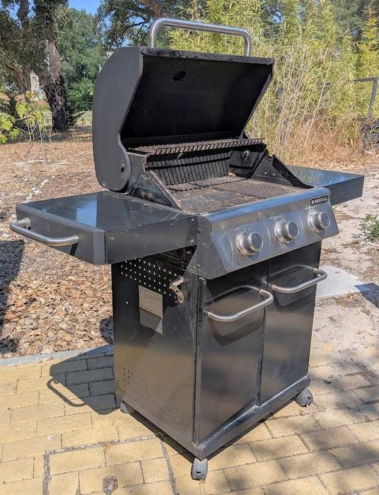 Barbecue a gás com 3 queimadores 128x53x115 cm Naterial
