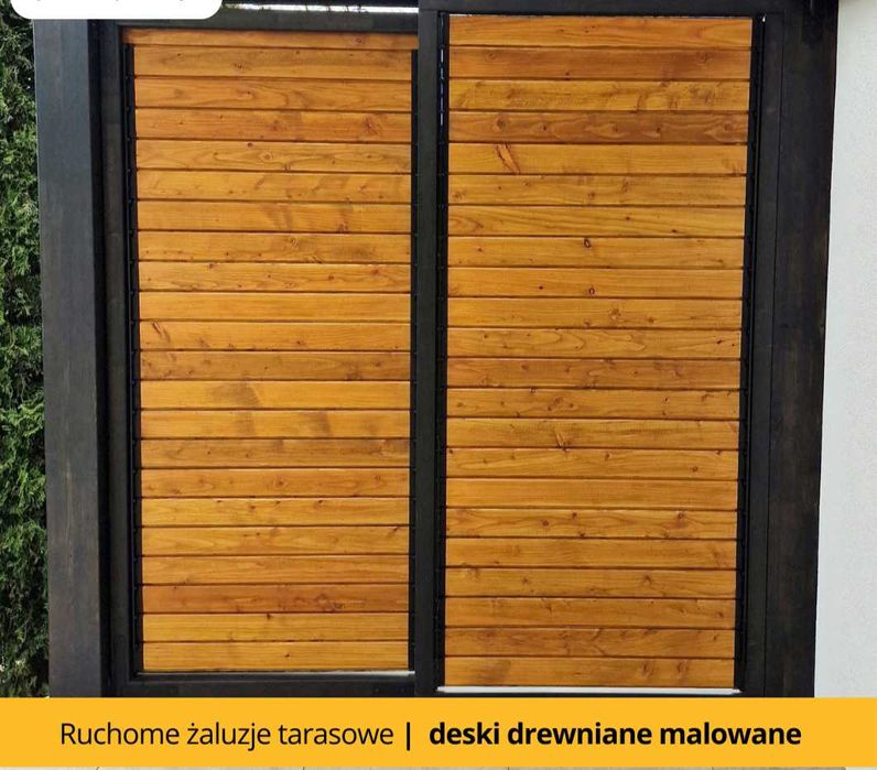 Żaluzje tarasowe drewniane Malowane