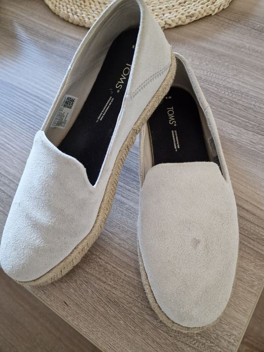 Espadryle skóra naturalna zamsz Toms 38,5