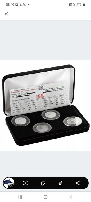 Набор серебряных монет alien тираж1000 шт.