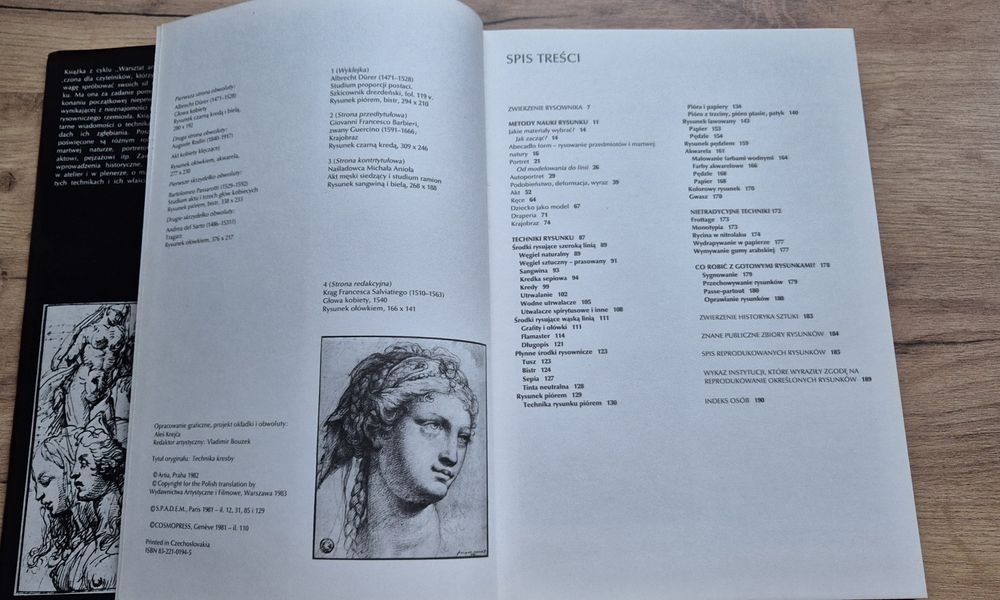 Książka twarda oprawa Techniki Rysunku 1982  Karel Teissig PRL rysunek