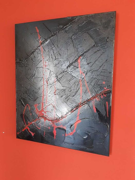 Quadro moderno novo 100x80 pintado à mão