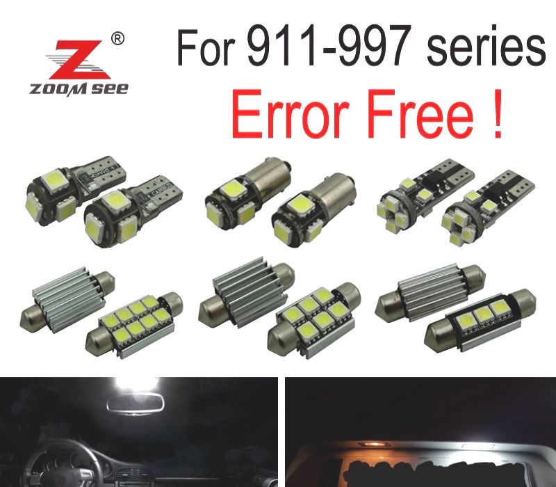 KIT COMPLETO 20 LAMPADAS LED INTERIOR PARA PORSCHE 911 997 CARRERA TURBO 05-11