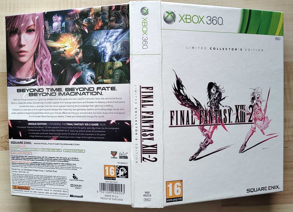 Final Fantasy XIII-2 Ed. Kolekcjonerska Xbox 360 / Stan BDB / +Gratis
