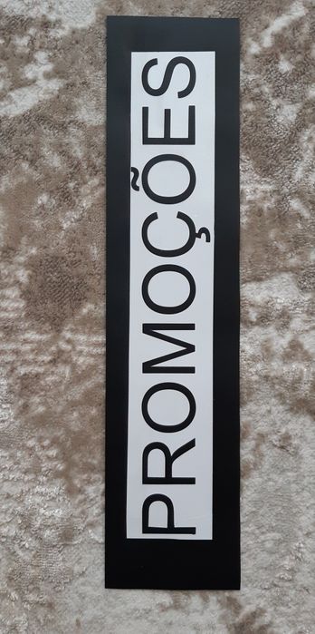 2 Lonas Publicitárias "PROMOÇÕES" (61x14cm) – Em Vinil de Recorte