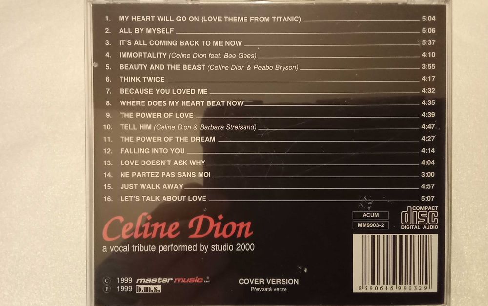 Płyta CD "Celine Dion GOLD - A Tribute Collection" studio 2000