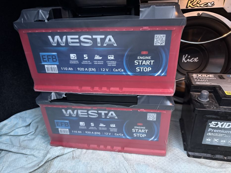 Акб EFB Westa 63Ah, 78Ah, 110Ah, аккумулятор