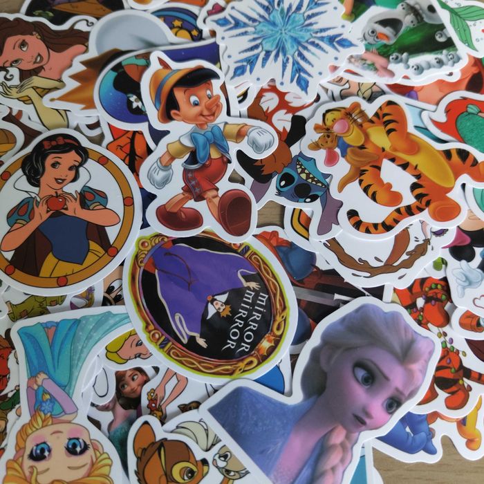 100 Stickers Autocolantes Disney Rei Leão, Minnie, Frozen