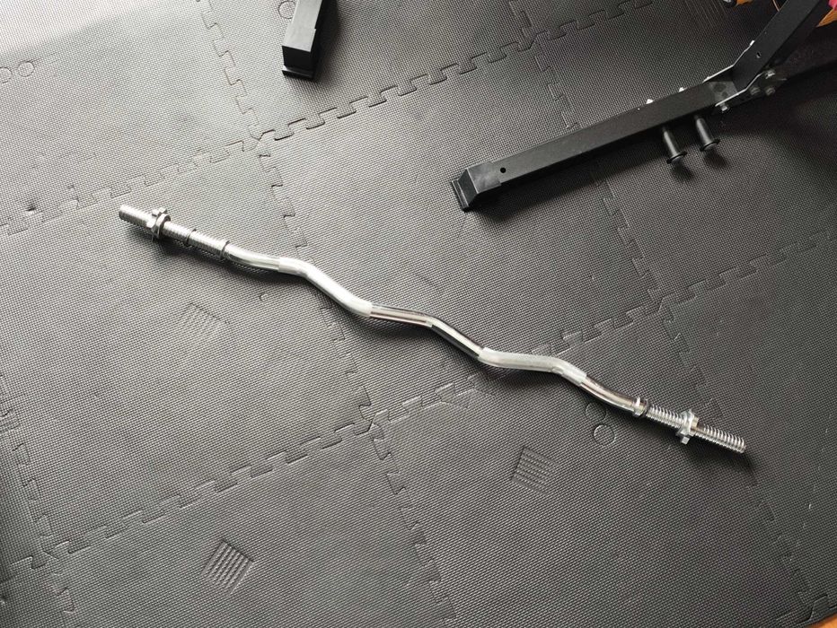 Gryf łamany lekko sztanga sztanga 120 cm 30 mm z hop sport stan bardzo dobry