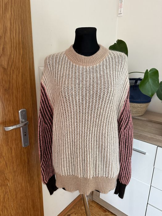 Made in Italy sweter oversize 38 40 42 dzianina mohair