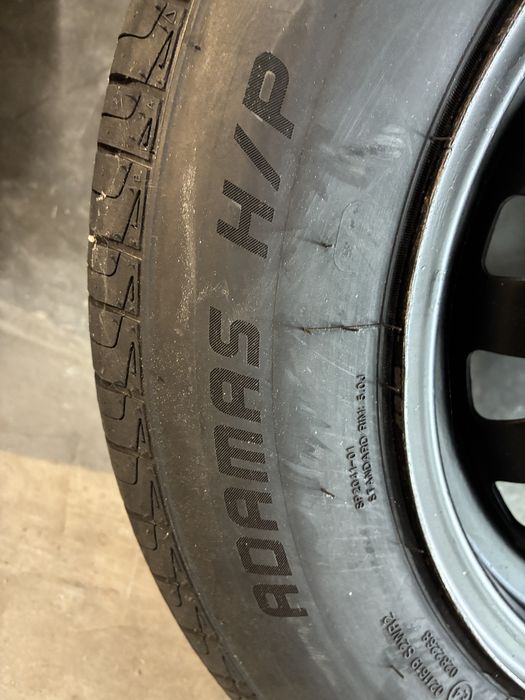 Jante ferro R14 5.5J -ET39 -4x100, com pneus 175/70R14