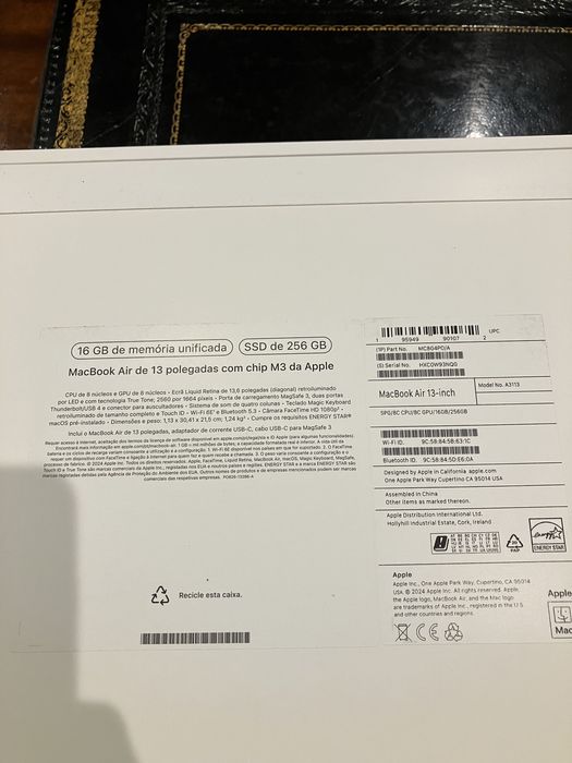 Mac air m3 16GB Novo e selado