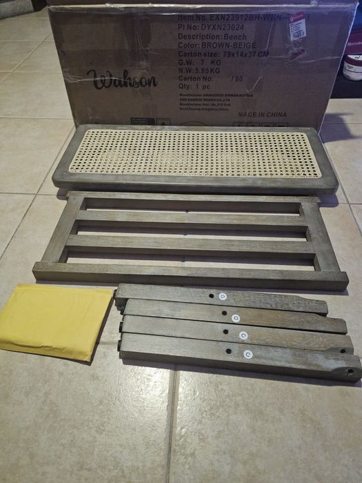 Wahson Rattan Bancada de armazenamento de entrada moderna com pernas d