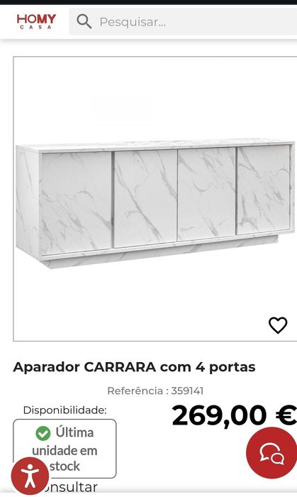 Aparador branco ótimo estado 180cm