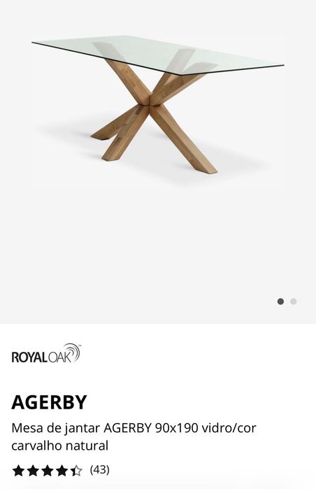 Glass table with chairs