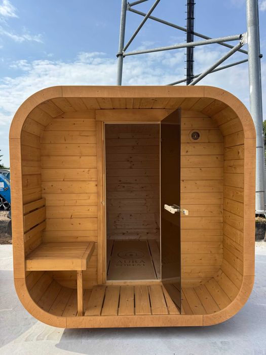Sauna ogrodowa Studio Quadro RELAX 270 cm | Taras + piec do wyboru | Od ręki