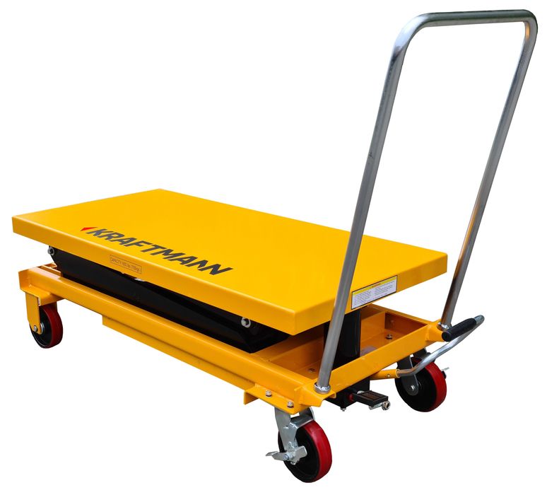 Wózek nożycowy stołowy podnośnikowy mobilny stół KRAFTMANN 150cm 750kg