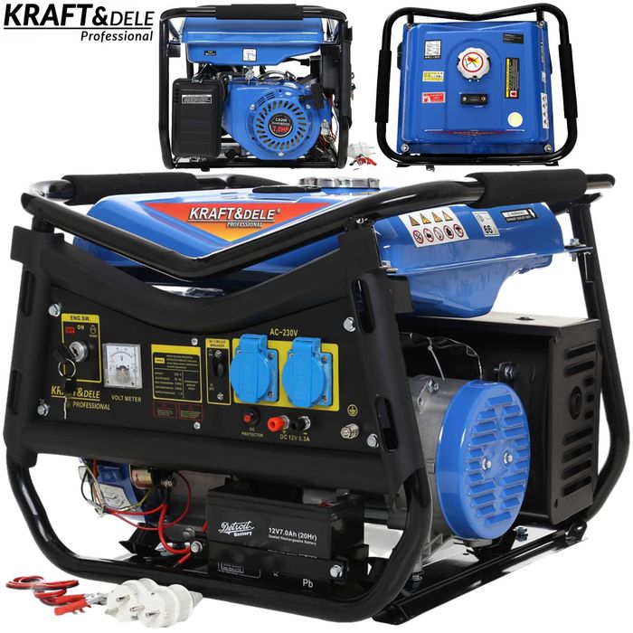 KRAFT&DELE Agregat Prądotwórczy Generator Prądu Benzyna 3000w KD143