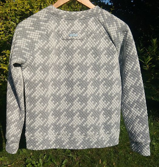 bluza sweter 34 XS S 36 Jolmar szara pikowana gofr relaxed