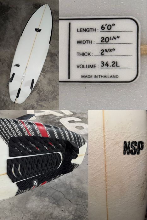 Prancha de Surf NSP Pit Cruiser 6'0 + Kit completo (quilhas + capa)