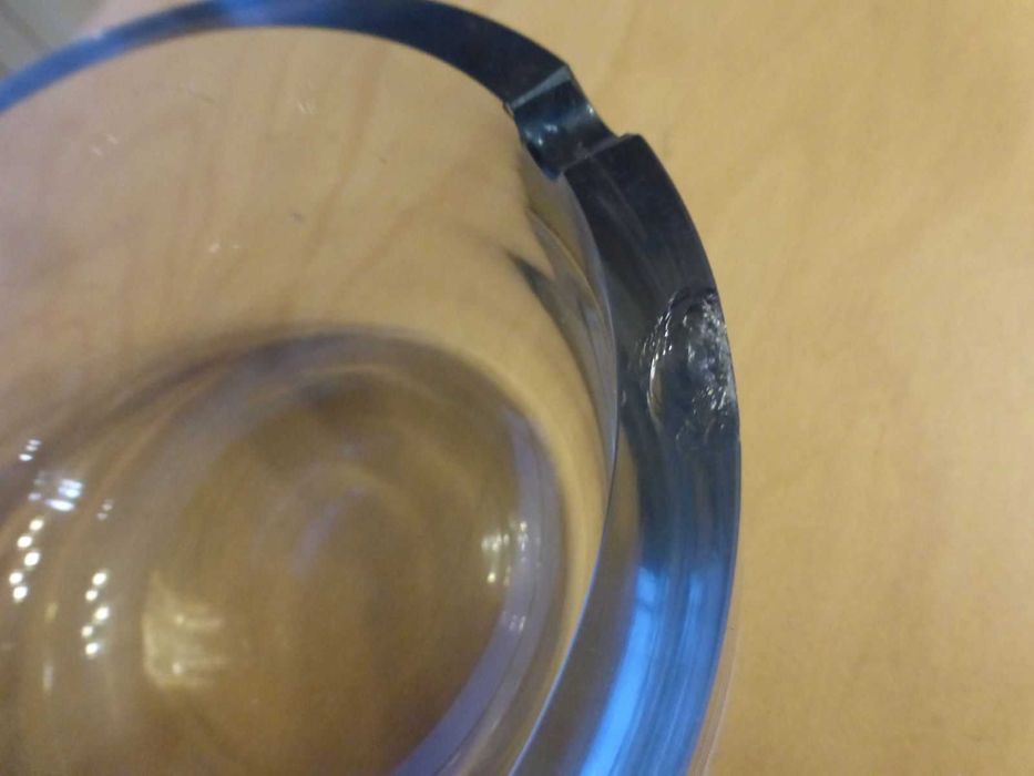 Popielniczka szklana duża ciążka PRL vintage retro