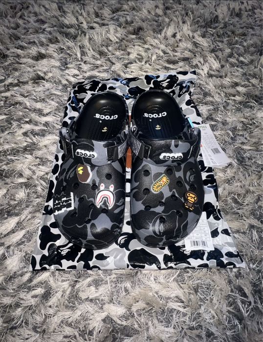 ‼️БЕЗ ПЕРЕДОПЛАТ‼️ Тапки Bape x Crocs / Бейп/ Крокс/ Тапочки