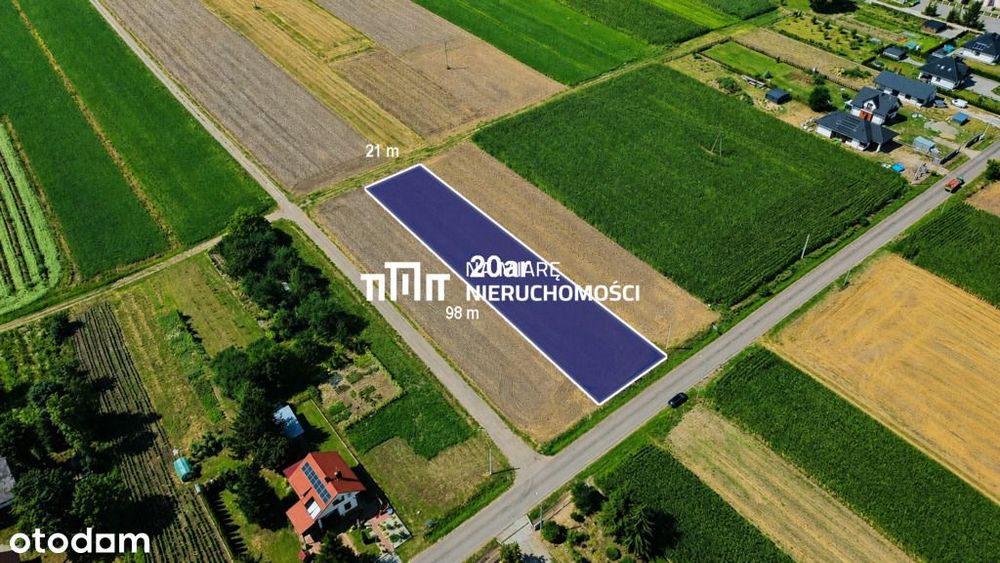 Działka budowlana 20 ar z Warunkami Zabudowy