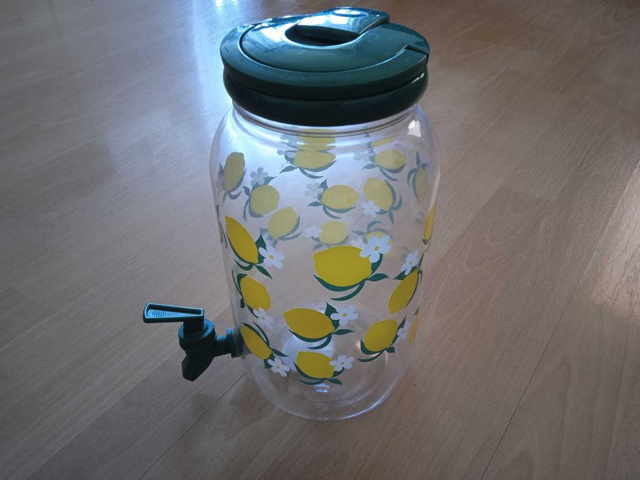 Nietłukący słoik z kranikiem, słoik na lemoniadę, dyspenser do wody