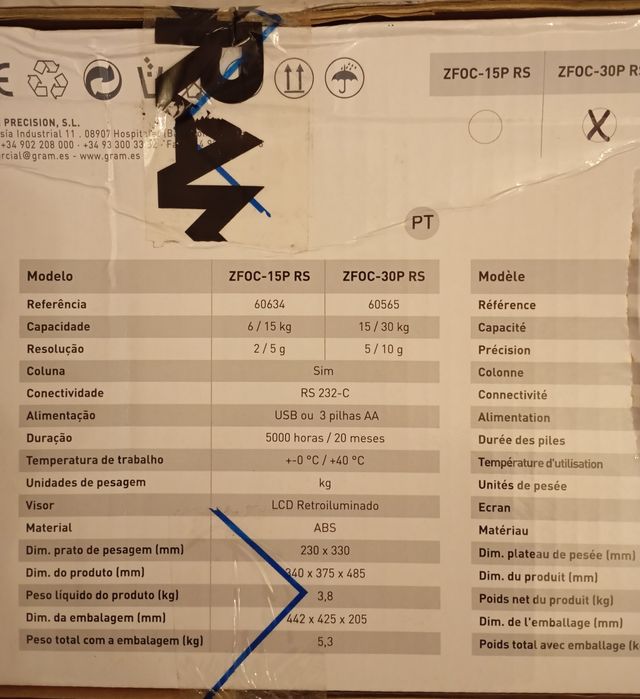 Balança comercial ZFOC 30P RS - A estrear