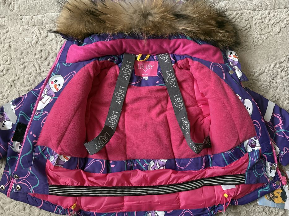 Зимовий дитячий мембранний термо  комбінезон на дівчинку 86-110