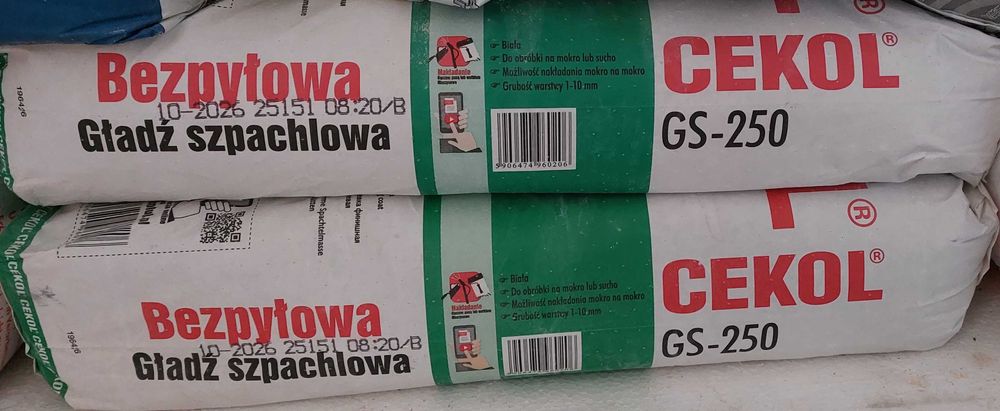 Bezpyłowa gładź szpachlowa