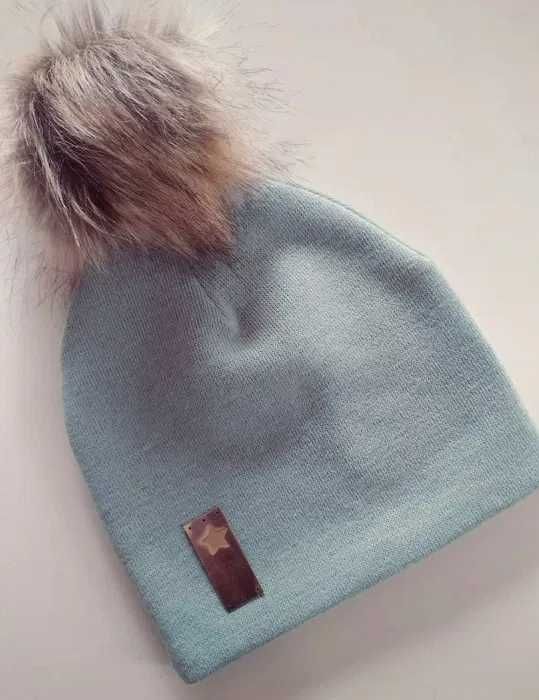 Czapka zimowa 48-51 cm 3-5 lat Handmade