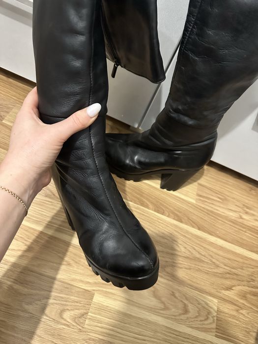 Ботфорти шкіряні