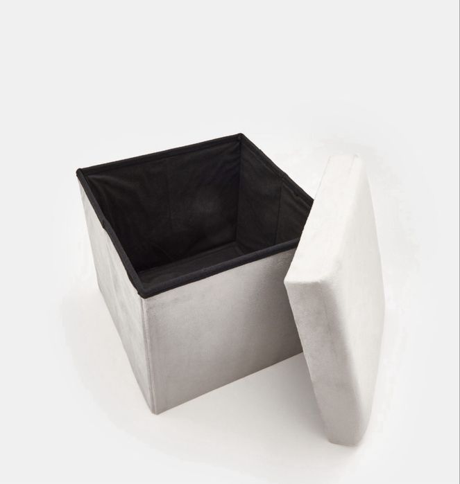 Pufa puf siedzisko Sinsay skladne kosz do przechowywania szary