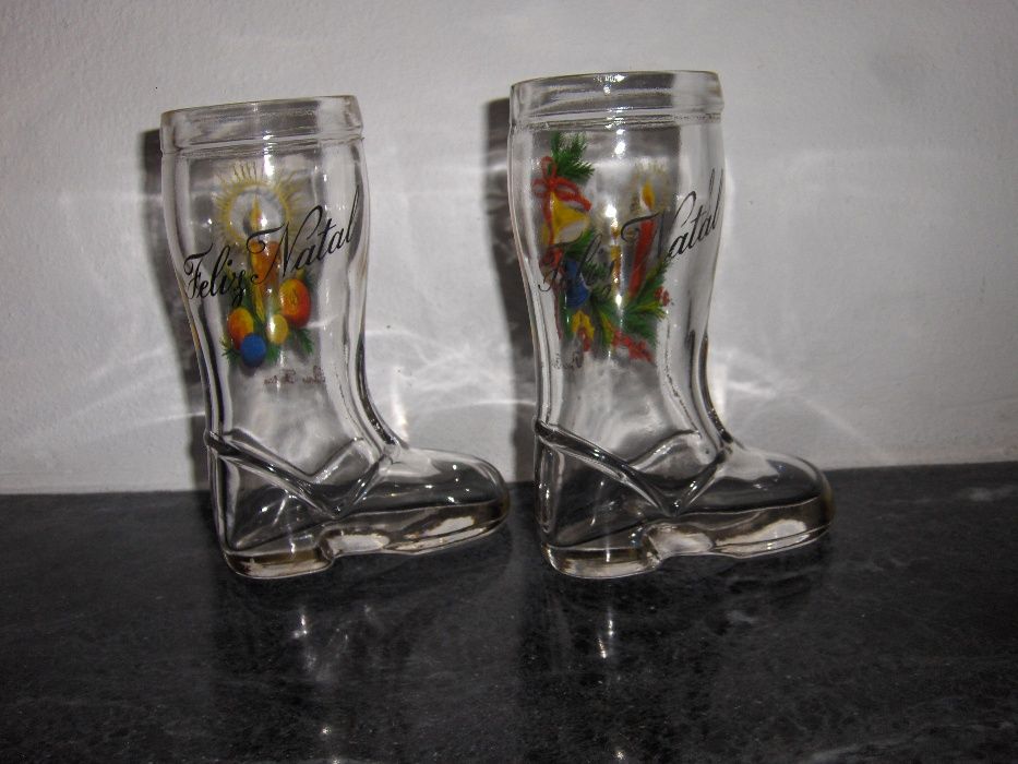 COPOS de NATAL, em forma de BOTA