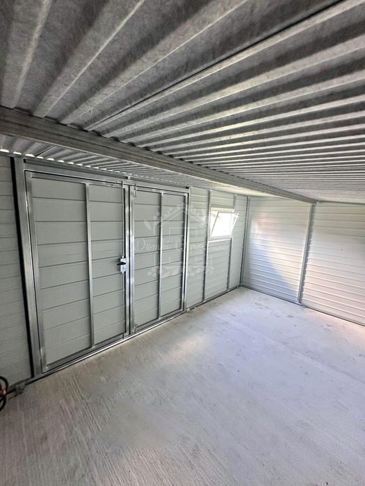 Schowek - domek ogrodowy 4,5x2m  brama dwuskrzydłowa -antracyt ID1075