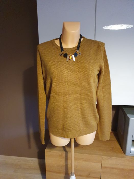 Sweterek,sweter musztardowy, M
