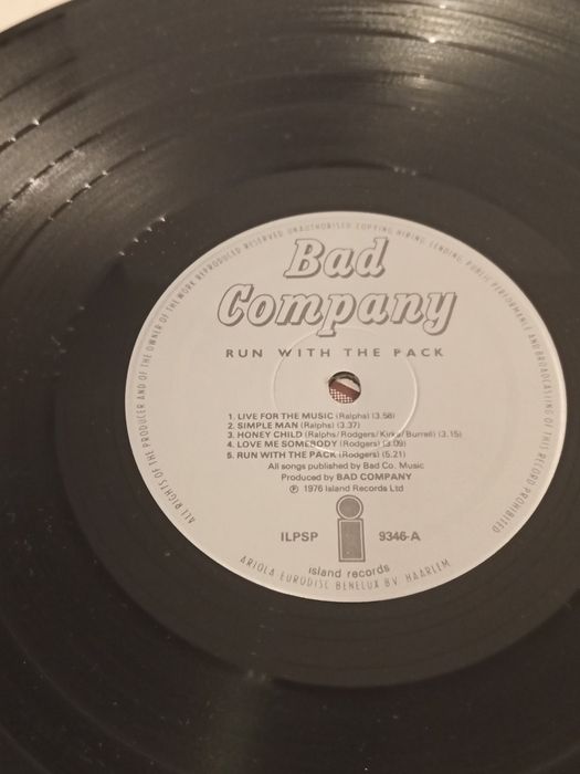 Bad Company - Run With The Pack , 1976 r.,lp
