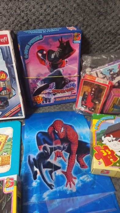 Набор, лот пакет развивающие пазлы Trefl, g-toys с постером, обложки