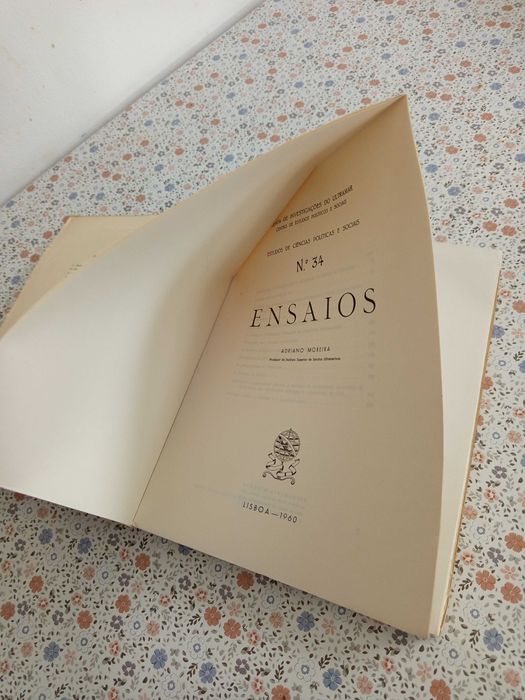 ENSAIOS Nº 34 Adriano Moreira, Lisboa 1960. Livro novo, por abrir