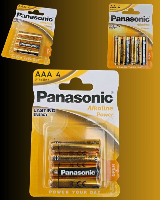 Caixa com 12 pacotes de pilhas Panasonic AA novas