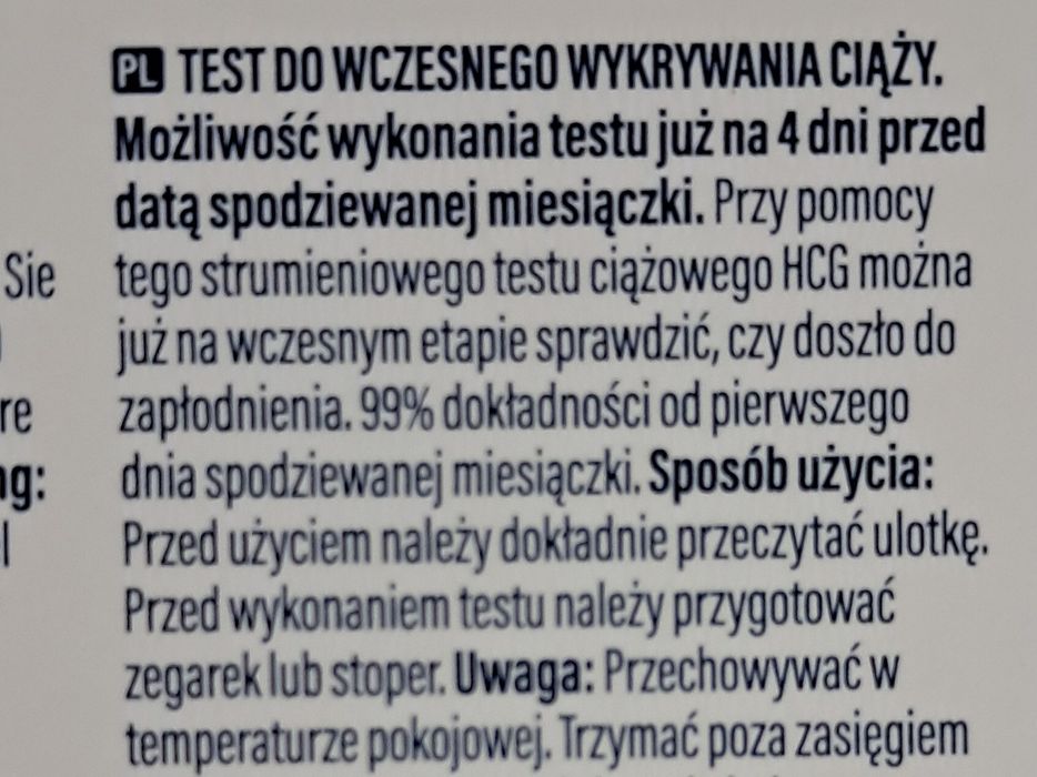 Test ciążowy wczesny strumieniowy