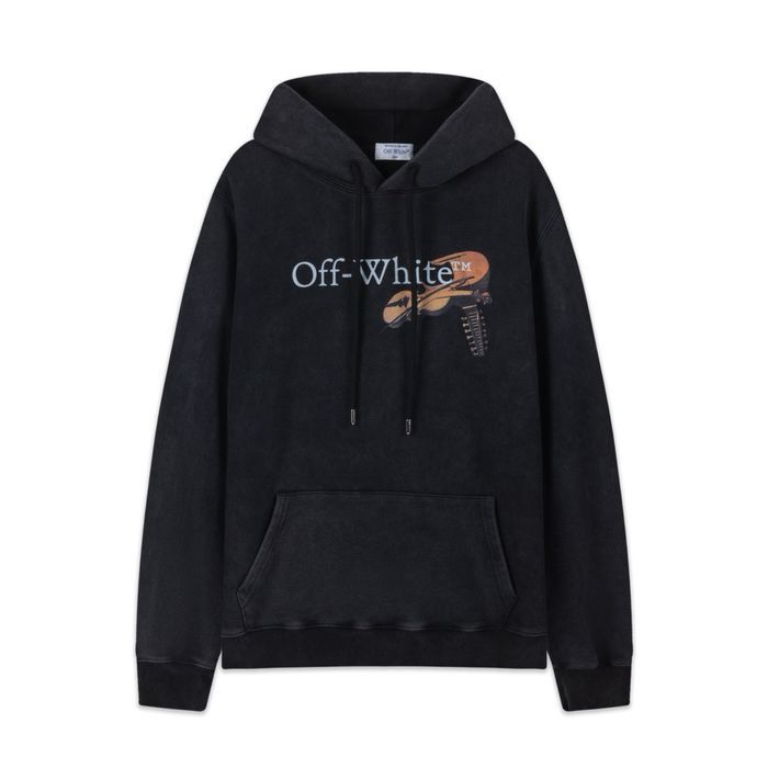 Off-white худи мужское оверсайз унисекс черное вареное