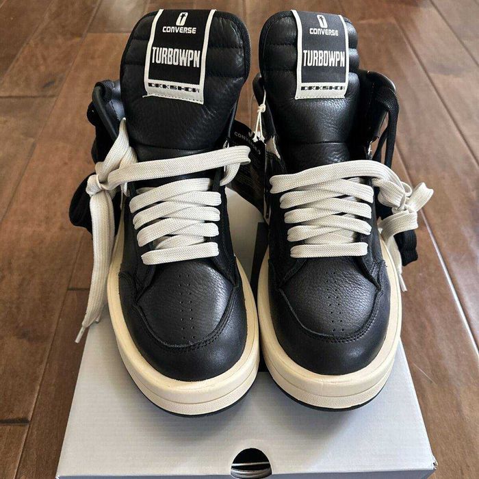 (БЕЗ ПЕРЕДОПЛАТИ)Rick Owens  Converse Turbowpn piк овенс конверс чорні