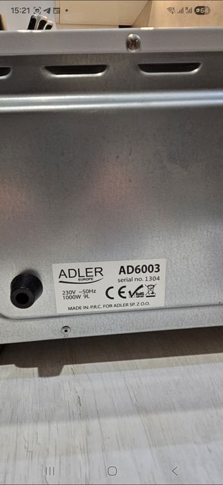 Продам елетричну духовку Adler Europe
