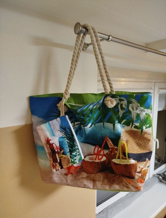 Torba plażowa duża + kosmetyczka