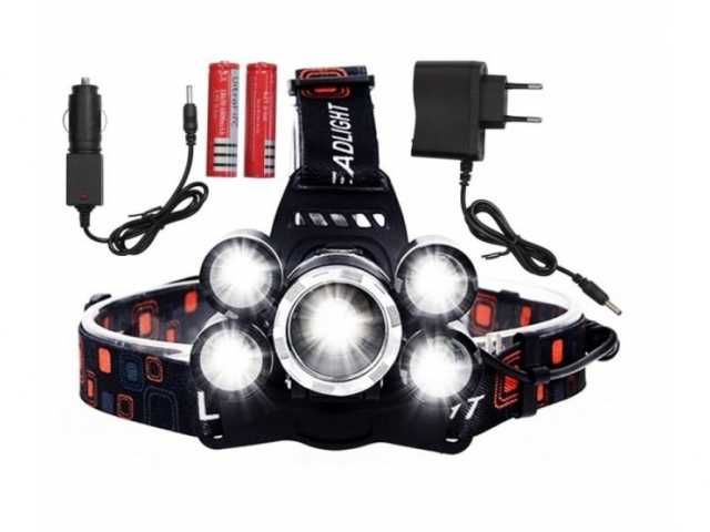 Latarka czołowa led zoom cree xm-l t6 5 x led cree