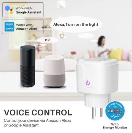 Tomada WIFI - 20 A - Alexa e Google Assistant - APP Smart Life/Tuya